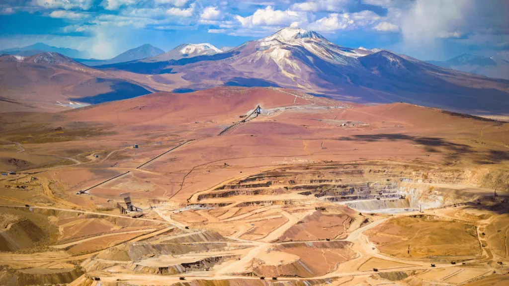 Faena minera de altura en la Región de Tarapacá